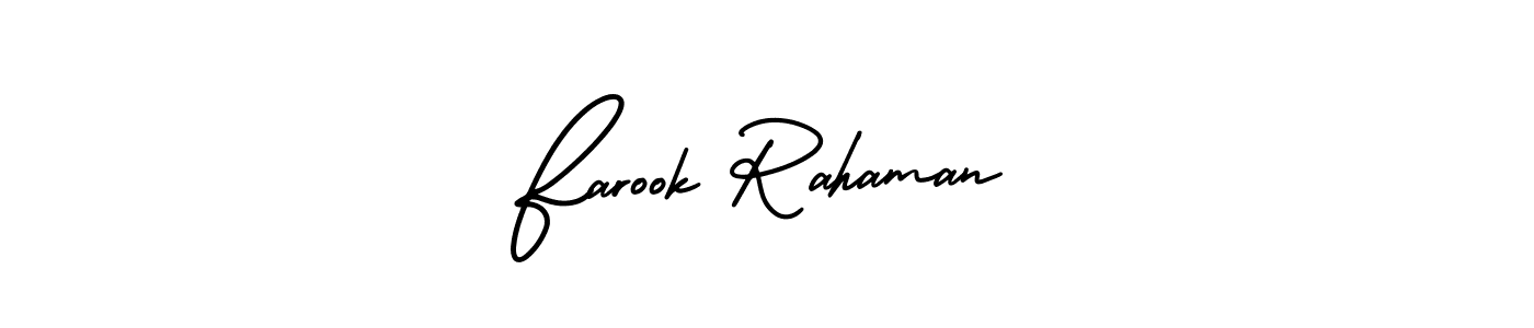 Make a short Farook Rahaman signature style. Manage your documents anywhere anytime using AmerikaSignatureDemo-Regular. Create and add eSignatures, submit forms, share and send files easily. Farook Rahaman signature style 3 images and pictures png