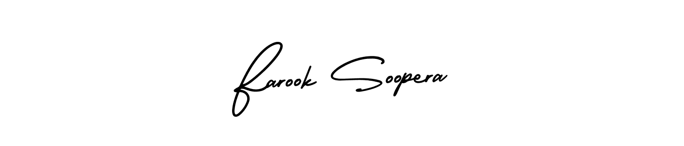 AmerikaSignatureDemo-Regular is a professional signature style that is perfect for those who want to add a touch of class to their signature. It is also a great choice for those who want to make their signature more unique. Get Farook Soopera name to fancy signature for free. Farook Soopera signature style 3 images and pictures png