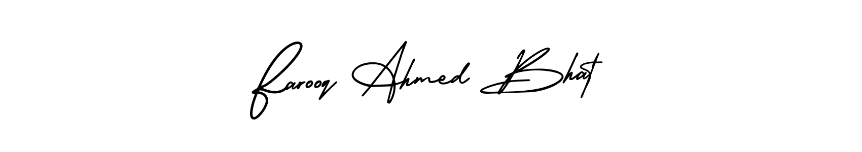 Design your own signature with our free online signature maker. With this signature software, you can create a handwritten (AmerikaSignatureDemo-Regular) signature for name Farooq Ahmed Bhat. Farooq Ahmed Bhat signature style 3 images and pictures png