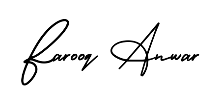 Give your name Farooq Anwar an exquisite flair with the AmerikaSignatureDemo-Regular script font. Ideal for contracts, resumes, and formal letterheads. Farooq Anwar signature style 3 images and pictures png