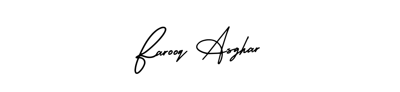 How to Draw Farooq Asghar signature style? AmerikaSignatureDemo-Regular is a latest design signature styles for name Farooq Asghar. Farooq Asghar signature style 3 images and pictures png