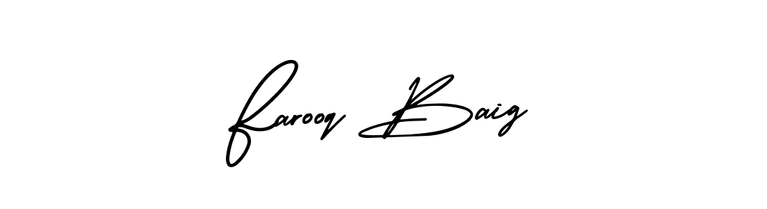 Make a beautiful signature design for name Farooq Baig. With this signature (AmerikaSignatureDemo-Regular) style, you can create a handwritten signature for free. Farooq Baig signature style 3 images and pictures png