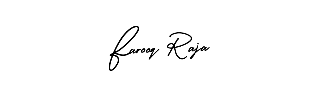 How to make Farooq Raja name signature. Use AmerikaSignatureDemo-Regular style for creating short signs online. This is the latest handwritten sign. Farooq Raja signature style 3 images and pictures png