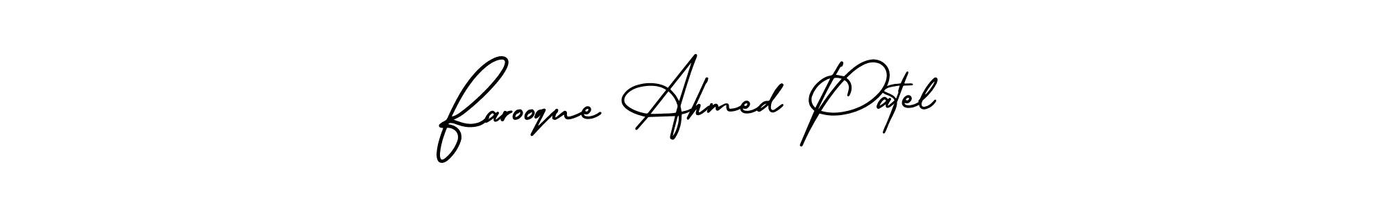 if you are searching for the best signature style for your name Farooque Ahmed Patel. so please give up your signature search. here we have designed multiple signature styles  using AmerikaSignatureDemo-Regular. Farooque Ahmed Patel signature style 3 images and pictures png