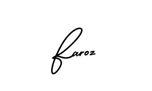 Faroz stylish signature style. Best Handwritten Sign (AmerikaSignatureDemo-Regular) for my name. Handwritten Signature Collection Ideas for my name Faroz. Faroz signature style 3 images and pictures png