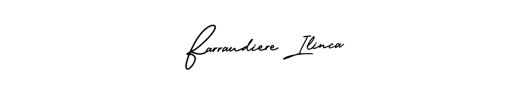 See photos of Farraudiere Ilinca official signature by Spectra . Check more albums & portfolios. Read reviews & check more about AmerikaSignatureDemo-Regular font. Farraudiere Ilinca signature style 3 images and pictures png