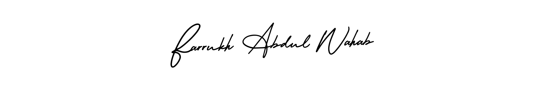 Also we have Farrukh Abdul Wahab name is the best signature style. Create professional handwritten signature collection using AmerikaSignatureDemo-Regular autograph style. Farrukh Abdul Wahab signature style 3 images and pictures png