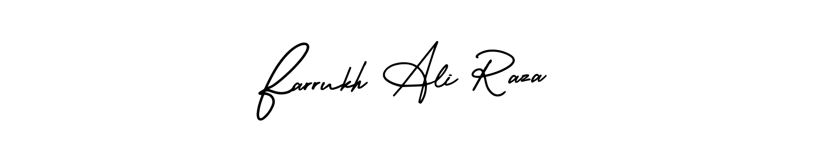 This is the best signature style for the Farrukh Ali Raza name. Also you like these signature font (AmerikaSignatureDemo-Regular). Mix name signature. Farrukh Ali Raza signature style 3 images and pictures png