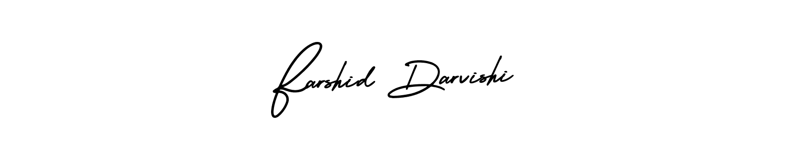 This is the best signature style for the Farshid Darvishi name. Also you like these signature font (AmerikaSignatureDemo-Regular). Mix name signature. Farshid Darvishi signature style 3 images and pictures png