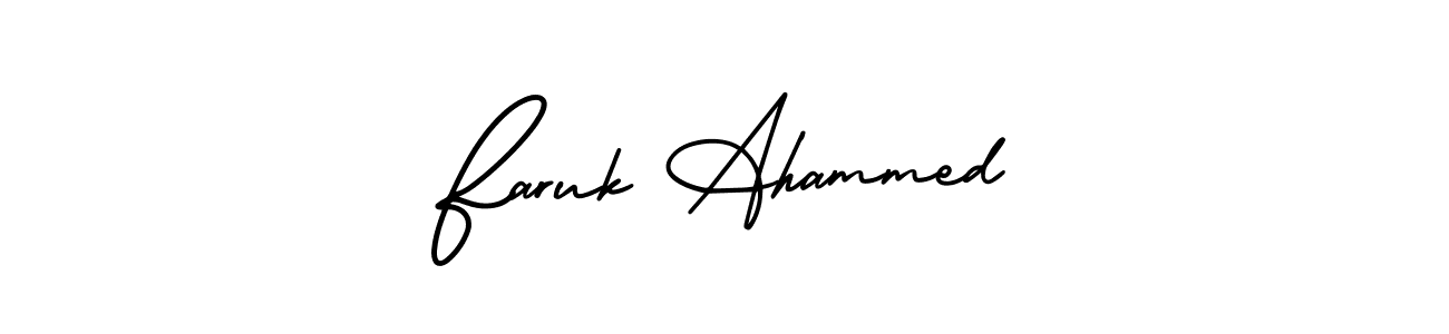 AmerikaSignatureDemo-Regular is a professional signature style that is perfect for those who want to add a touch of class to their signature. It is also a great choice for those who want to make their signature more unique. Get Faruk Ahammed name to fancy signature for free. Faruk Ahammed signature style 3 images and pictures png