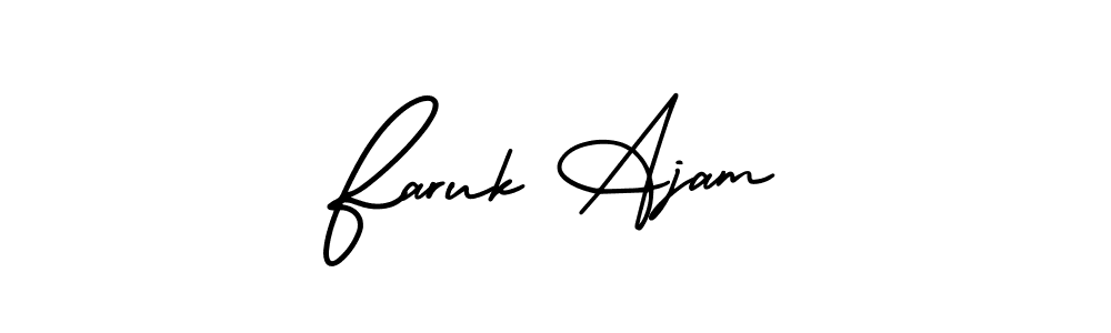 See photos of Faruk Ajam official signature by Spectra . Check more albums & portfolios. Read reviews & check more about AmerikaSignatureDemo-Regular font. Faruk Ajam signature style 3 images and pictures png