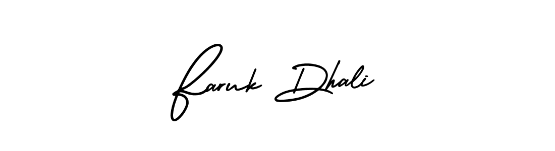 Faruk Dhali stylish signature style. Best Handwritten Sign (AmerikaSignatureDemo-Regular) for my name. Handwritten Signature Collection Ideas for my name Faruk Dhali. Faruk Dhali signature style 3 images and pictures png