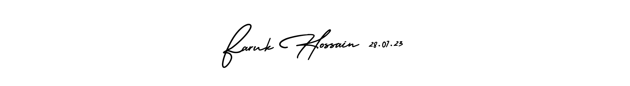 You can use this online signature creator to create a handwritten signature for the name Faruk Hossain 28.07.23. This is the best online autograph maker. Faruk Hossain 28.07.23 signature style 3 images and pictures png