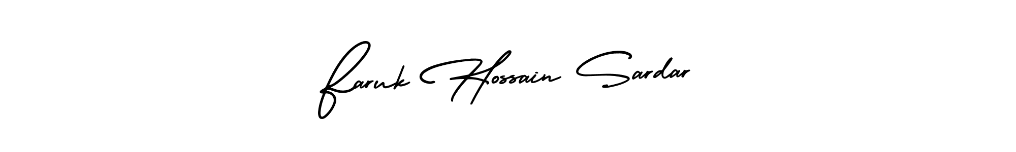 if you are searching for the best signature style for your name Faruk Hossain Sardar. so please give up your signature search. here we have designed multiple signature styles  using AmerikaSignatureDemo-Regular. Faruk Hossain Sardar signature style 3 images and pictures png