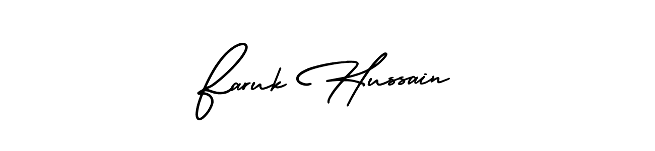 How to make Faruk Hussain signature? AmerikaSignatureDemo-Regular is a professional autograph style. Create handwritten signature for Faruk Hussain name. Faruk Hussain signature style 3 images and pictures png