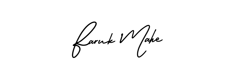 Also we have Faruk Mahe name is the best signature style. Create professional handwritten signature collection using AmerikaSignatureDemo-Regular autograph style. Faruk Mahe signature style 3 images and pictures png