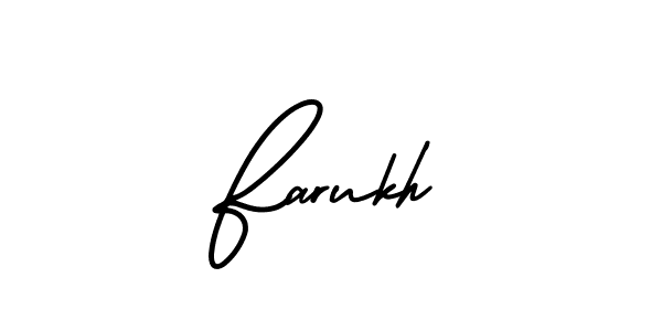 It looks lik you need a new signature style for name Farukh. Design unique handwritten (AmerikaSignatureDemo-Regular) signature with our free signature maker in just a few clicks. Farukh signature style 3 images and pictures png