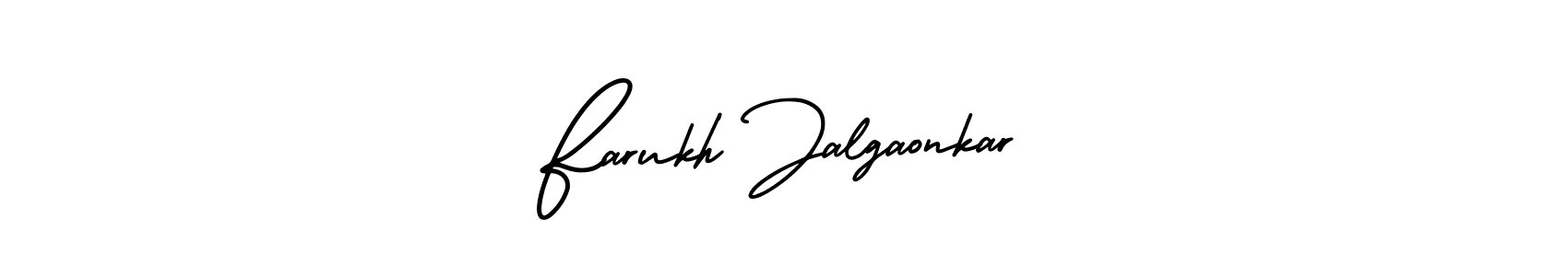 It looks lik you need a new signature style for name Farukh Jalgaonkar. Design unique handwritten (AmerikaSignatureDemo-Regular) signature with our free signature maker in just a few clicks. Farukh Jalgaonkar signature style 3 images and pictures png