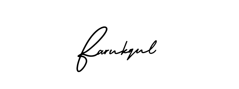 if you are searching for the best signature style for your name Farukqul. so please give up your signature search. here we have designed multiple signature styles  using AmerikaSignatureDemo-Regular. Farukqul signature style 3 images and pictures png