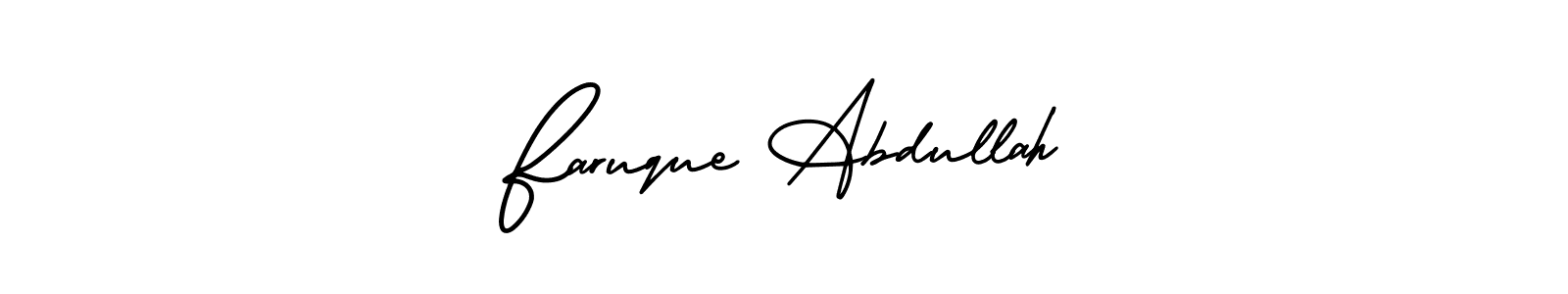 Make a beautiful signature design for name Faruque Abdullah. With this signature (AmerikaSignatureDemo-Regular) style, you can create a handwritten signature for free. Faruque Abdullah signature style 3 images and pictures png