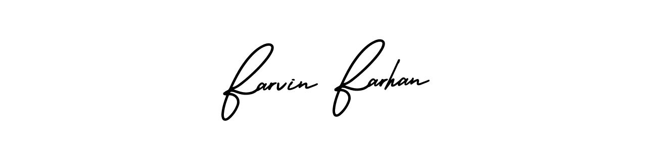 Also You can easily find your signature by using the search form. We will create Farvin Farhan name handwritten signature images for you free of cost using AmerikaSignatureDemo-Regular sign style. Farvin Farhan signature style 3 images and pictures png
