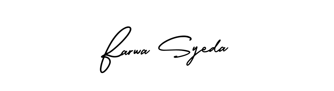 Also we have Farwa Syeda name is the best signature style. Create professional handwritten signature collection using AmerikaSignatureDemo-Regular autograph style. Farwa Syeda signature style 3 images and pictures png