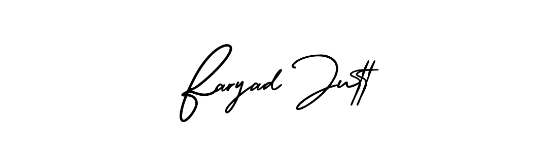 The best way (AmerikaSignatureDemo-Regular) to make a short signature is to pick only two or three words in your name. The name Faryad Jutt include a total of six letters. For converting this name. Faryad Jutt signature style 3 images and pictures png