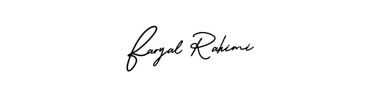 How to make Faryal Rahimi signature? AmerikaSignatureDemo-Regular is a professional autograph style. Create handwritten signature for Faryal Rahimi name. Faryal Rahimi signature style 3 images and pictures png