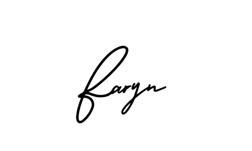 Make a beautiful signature design for name Faryn. With this signature (AmerikaSignatureDemo-Regular) style, you can create a handwritten signature for free. Faryn signature style 3 images and pictures png