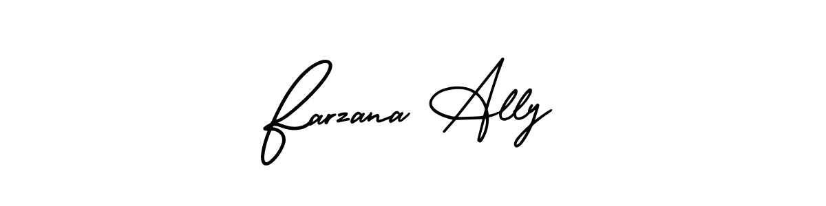 It looks lik you need a new signature style for name Farzana Ally. Design unique handwritten (AmerikaSignatureDemo-Regular) signature with our free signature maker in just a few clicks. Farzana Ally signature style 3 images and pictures png