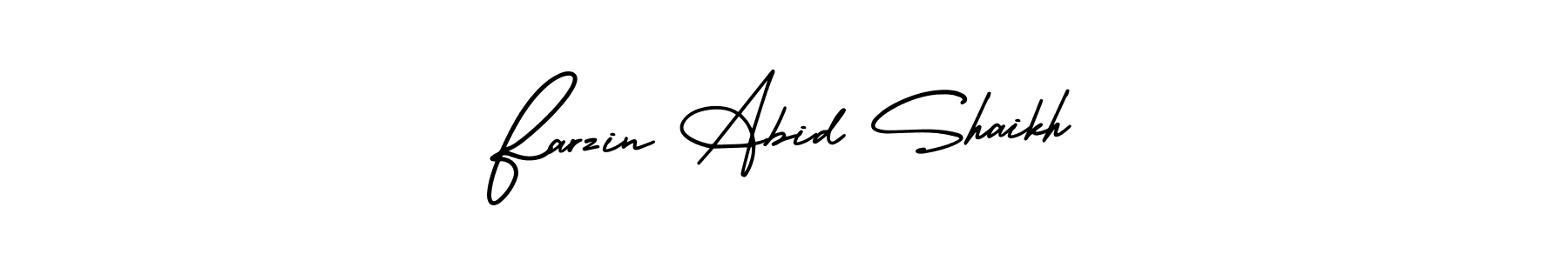 Make a beautiful signature design for name Farzin Abid Shaikh. With this signature (AmerikaSignatureDemo-Regular) style, you can create a handwritten signature for free. Farzin Abid Shaikh signature style 3 images and pictures png