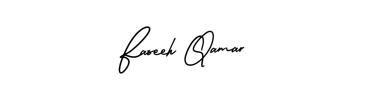 How to make Faseeh Qamar signature? AmerikaSignatureDemo-Regular is a professional autograph style. Create handwritten signature for Faseeh Qamar name. Faseeh Qamar signature style 3 images and pictures png