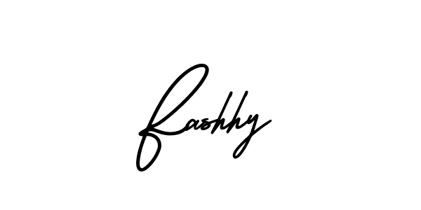 The best way (AmerikaSignatureDemo-Regular) to make a short signature is to pick only two or three words in your name. The name Fashhy include a total of six letters. For converting this name. Fashhy signature style 3 images and pictures png