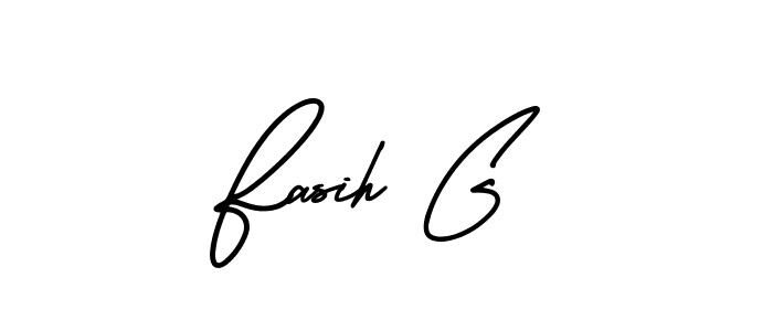 Create a beautiful signature design for name Fasih G. With this signature (AmerikaSignatureDemo-Regular) fonts, you can make a handwritten signature for free. Fasih G signature style 3 images and pictures png