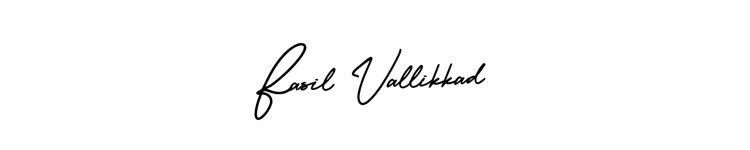 Create a beautiful signature design for name Fasil Vallikkad. With this signature (AmerikaSignatureDemo-Regular) fonts, you can make a handwritten signature for free. Fasil Vallikkad signature style 3 images and pictures png