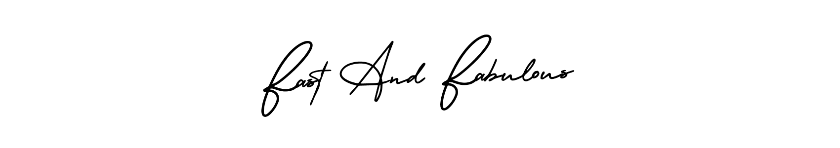 This is the best signature style for the Fast And Fabulous name. Also you like these signature font (AmerikaSignatureDemo-Regular). Mix name signature. Fast And Fabulous signature style 3 images and pictures png