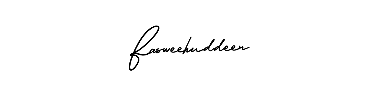 Fasweehuddeen stylish signature style. Best Handwritten Sign (AmerikaSignatureDemo-Regular) for my name. Handwritten Signature Collection Ideas for my name Fasweehuddeen. Fasweehuddeen signature style 3 images and pictures png