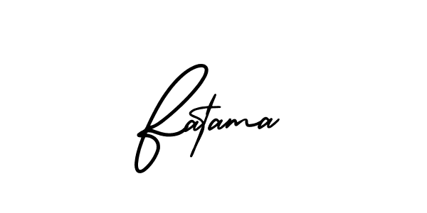 The best way (AmerikaSignatureDemo-Regular) to make a short signature is to pick only two or three words in your name. The name Fatama include a total of six letters. For converting this name. Fatama signature style 3 images and pictures png