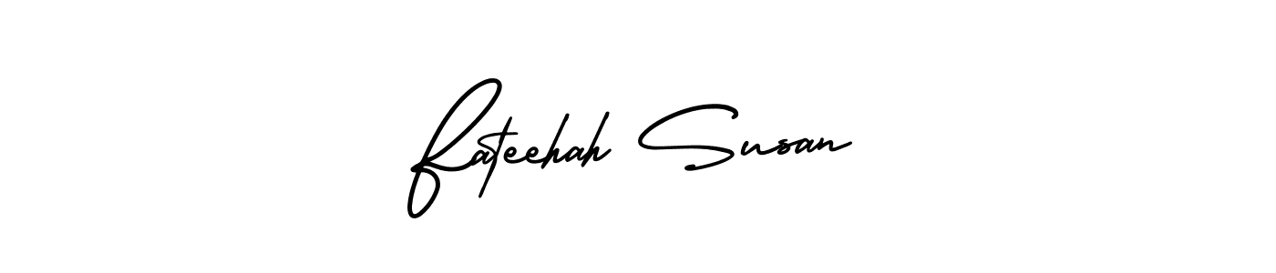 Design your own signature with our free online signature maker. With this signature software, you can create a handwritten (AmerikaSignatureDemo-Regular) signature for name Fateehah Susan. Fateehah Susan signature style 3 images and pictures png