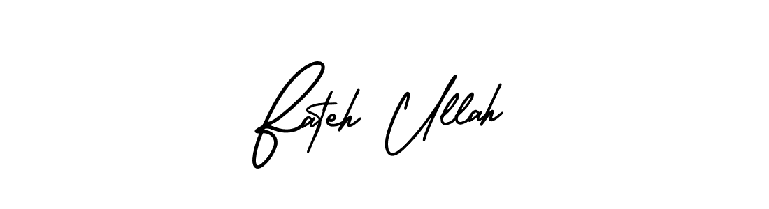 Make a beautiful signature design for name Fateh Ullah. With this signature (AmerikaSignatureDemo-Regular) style, you can create a handwritten signature for free. Fateh Ullah signature style 3 images and pictures png