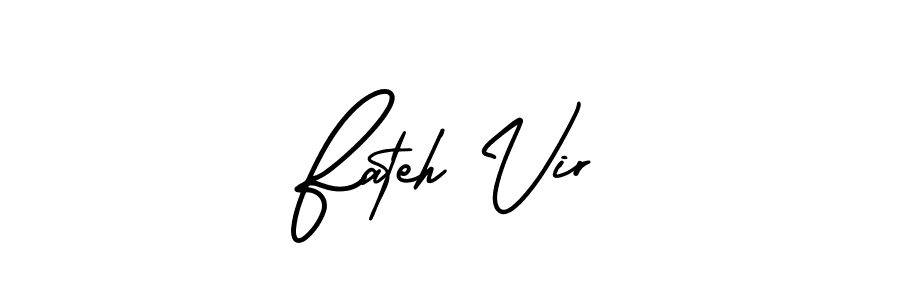 Also we have Fateh Vir name is the best signature style. Create professional handwritten signature collection using AmerikaSignatureDemo-Regular autograph style. Fateh Vir signature style 3 images and pictures png