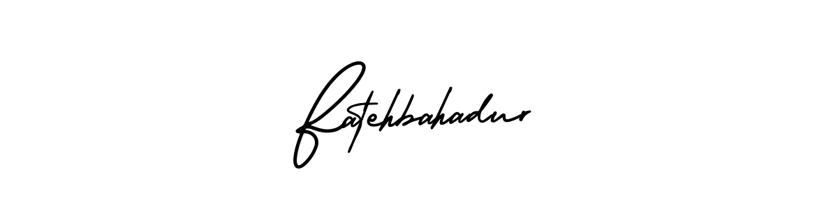 if you are searching for the best signature style for your name Fatehbahadur. so please give up your signature search. here we have designed multiple signature styles  using AmerikaSignatureDemo-Regular. Fatehbahadur signature style 3 images and pictures png