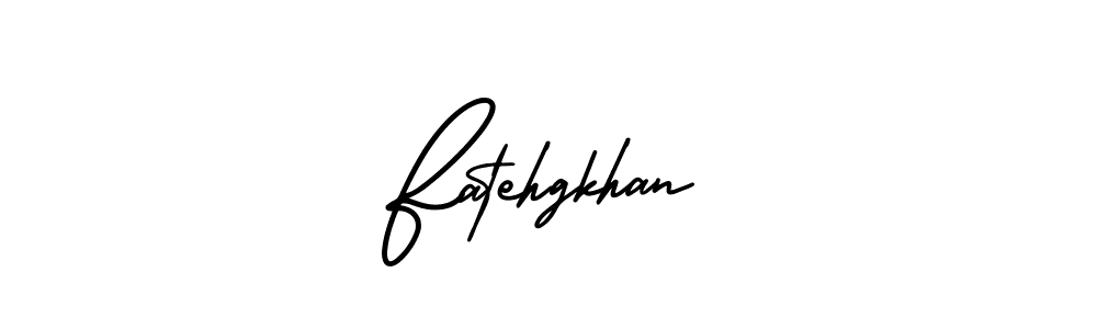 How to make Fatehgkhan name signature. Use AmerikaSignatureDemo-Regular style for creating short signs online. This is the latest handwritten sign. Fatehgkhan signature style 3 images and pictures png