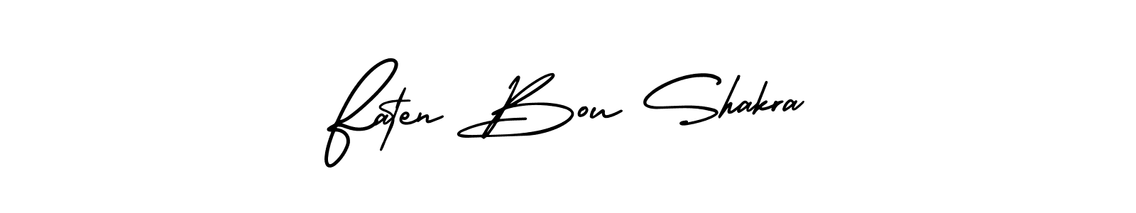 AmerikaSignatureDemo-Regular is a professional signature style that is perfect for those who want to add a touch of class to their signature. It is also a great choice for those who want to make their signature more unique. Get Faten Bou Shakra name to fancy signature for free. Faten Bou Shakra signature style 3 images and pictures png