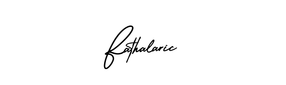 Design your own signature with our free online signature maker. With this signature software, you can create a handwritten (AmerikaSignatureDemo-Regular) signature for name Fathalaric. Fathalaric signature style 3 images and pictures png