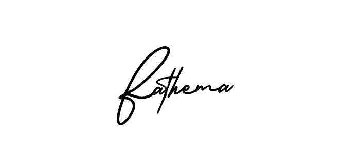 The best way (AmerikaSignatureDemo-Regular) to make a short signature is to pick only two or three words in your name. The name Fathema include a total of six letters. For converting this name. Fathema signature style 3 images and pictures png