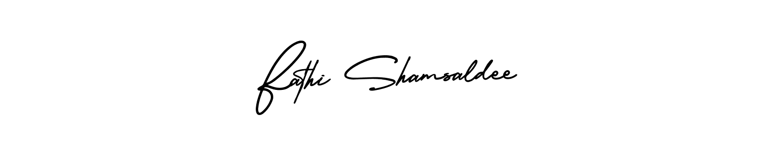 Use a signature maker to create a handwritten signature online. With this signature software, you can design (AmerikaSignatureDemo-Regular) your own signature for name Fathi Shamsaldee. Fathi Shamsaldee signature style 3 images and pictures png