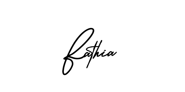 Make a beautiful signature design for name Fathia. Use this online signature maker to create a handwritten signature for free. Fathia signature style 3 images and pictures png