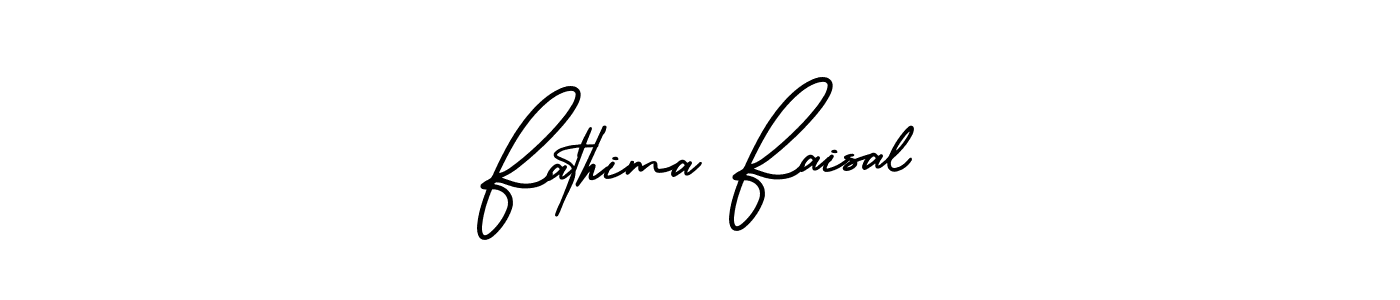 Make a short Fathima Faisal signature style. Manage your documents anywhere anytime using AmerikaSignatureDemo-Regular. Create and add eSignatures, submit forms, share and send files easily. Fathima Faisal signature style 3 images and pictures png