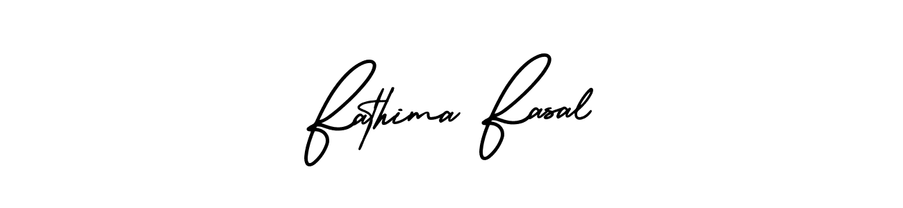 Fathima Fasal stylish signature style. Best Handwritten Sign (AmerikaSignatureDemo-Regular) for my name. Handwritten Signature Collection Ideas for my name Fathima Fasal. Fathima Fasal signature style 3 images and pictures png